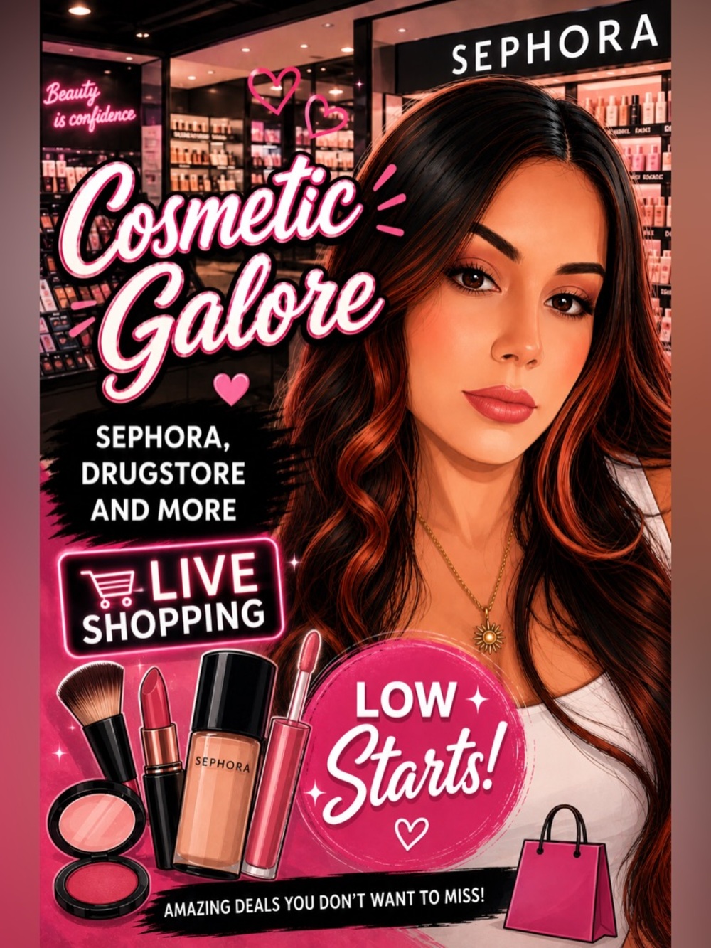 Bestie it’s time!! Cosmetics Galore!! All Brands Sephora , drugstore and more!!